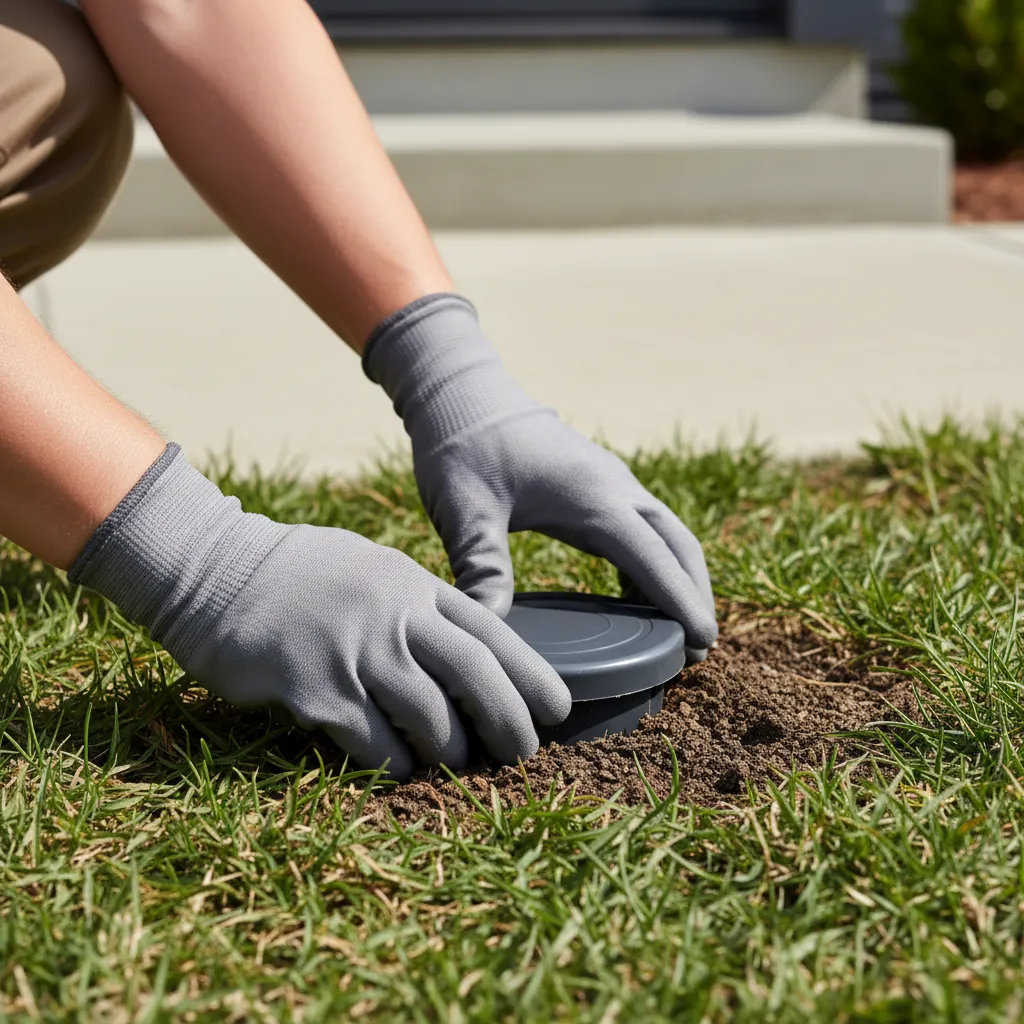termite bait station installation square